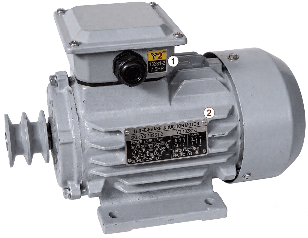 Motor Eléctrico Trifásico Y2 132S1-2 7.5HP