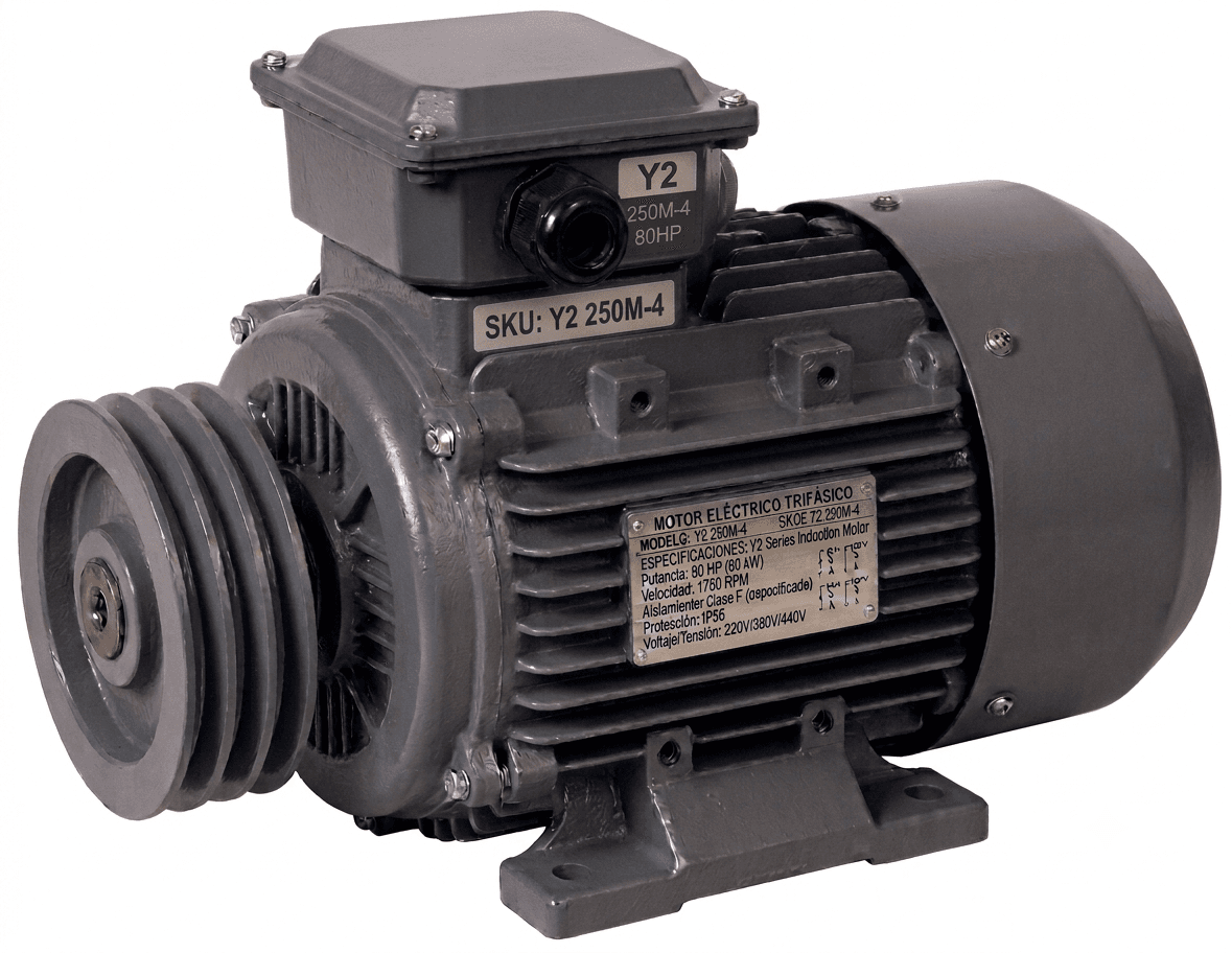 Motor Eléctrico Trifásico Y2 250M-4 80HP