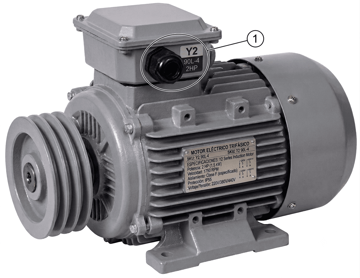 Motor Eléctrico Trifásico Y2 90L-4 2HP