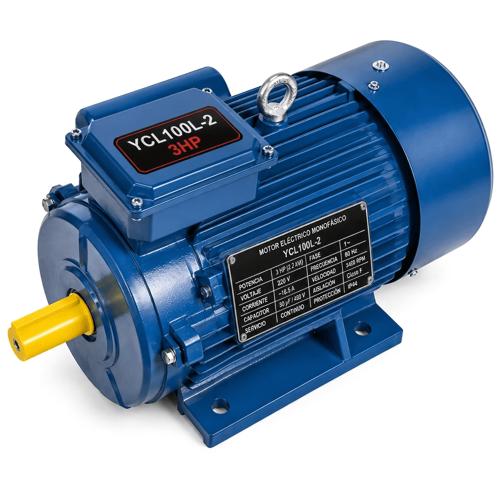 Motor Eléctrico Monofásico YCL100L-2 3HP