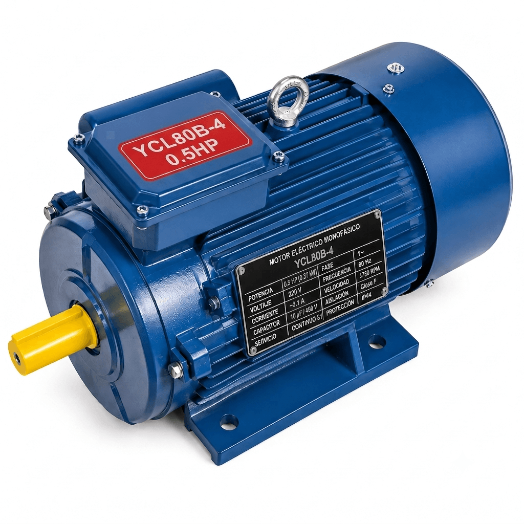Motor Eléctrico Monofásico YCL80B-4 0.5HP