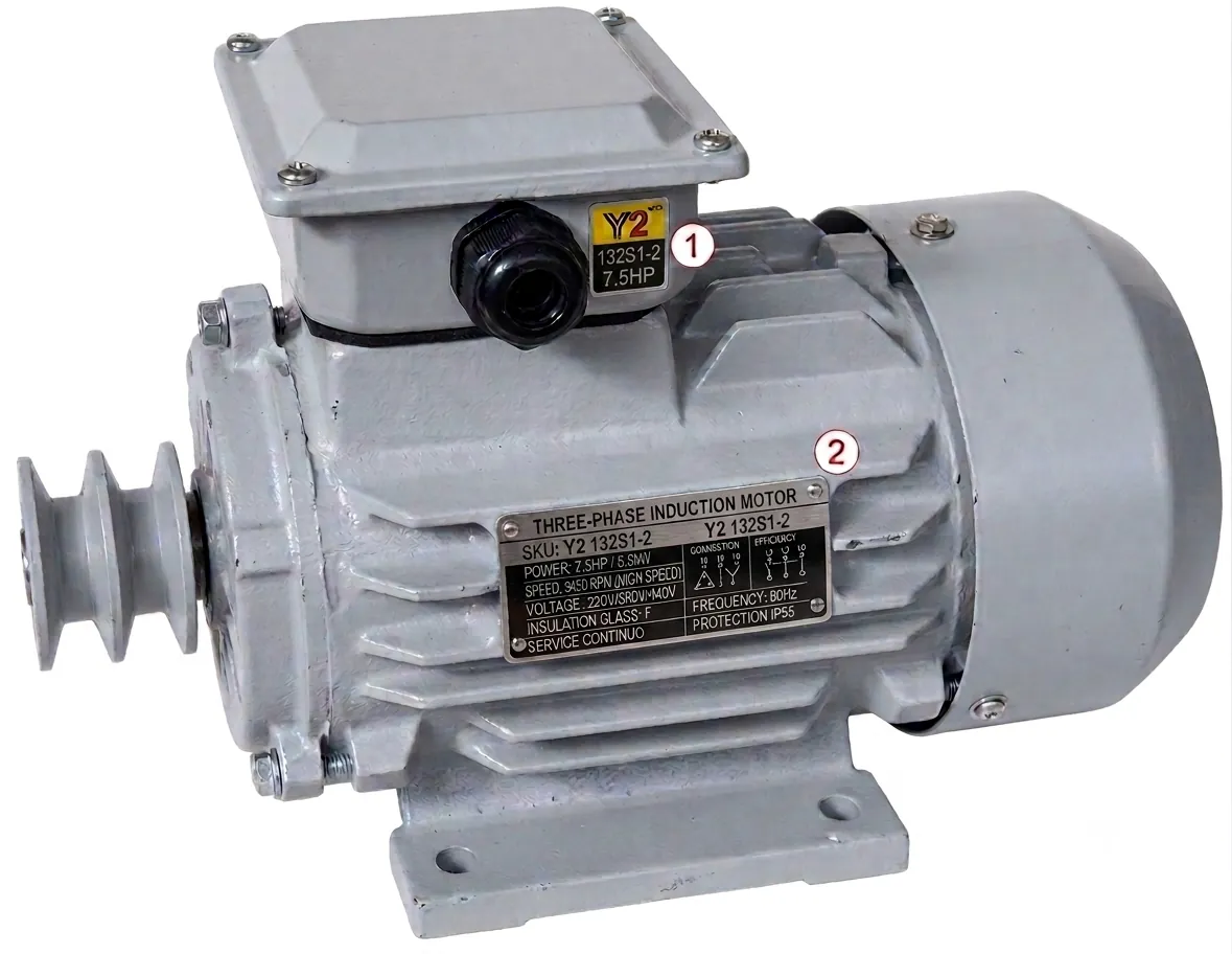 Motor Eléctrico Trifásico Y2 132S1-2 7.5HP