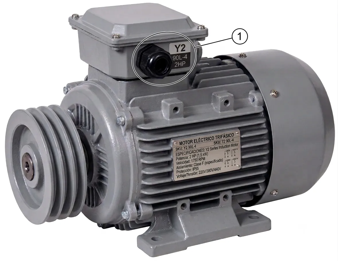 Motor Eléctrico Trifásico Y2 90L-4 2HP